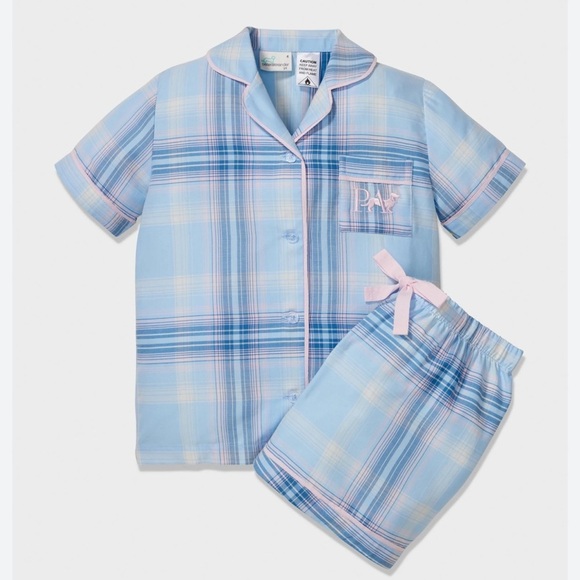 Peter Alexander Women's Pink and Blue Plaid Top and Shorts PJ Set NWT XL - Picture 1 of 14